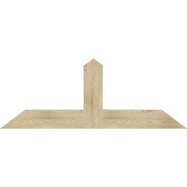 Ekena Millwork Portland Rough Sawn Timber Gable Bracket, Douglas Fir, 60"W x 22"H x 4"D x 6"F, 9/12 Pitch GBW060X22X0406POR00RDF - main